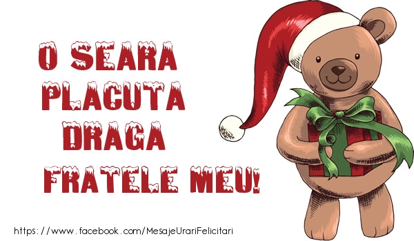 Felicitari de Craciun pentru Frate - O seara placuta draga fratele meu!