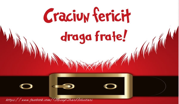 Felicitari de Craciun pentru Frate - Craciun Fericit draga frate!