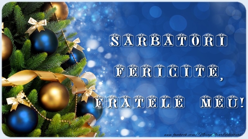 Felicitari de Craciun pentru Frate - Sarbatori Fericite, fratele meu