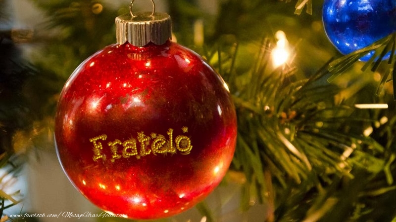 Felicitari de Craciun pentru Frate - Nume pe glob fratelo