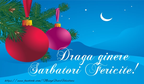 Felicitari de Craciun pentru Ginere - Draga ginere Sarbatori fericite!
