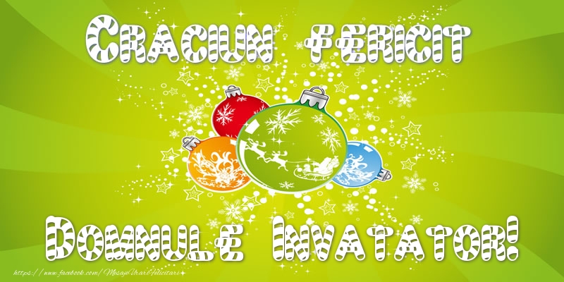 Felicitari de Craciun pentru Invatator - Craciun Fericit domnule invatator!