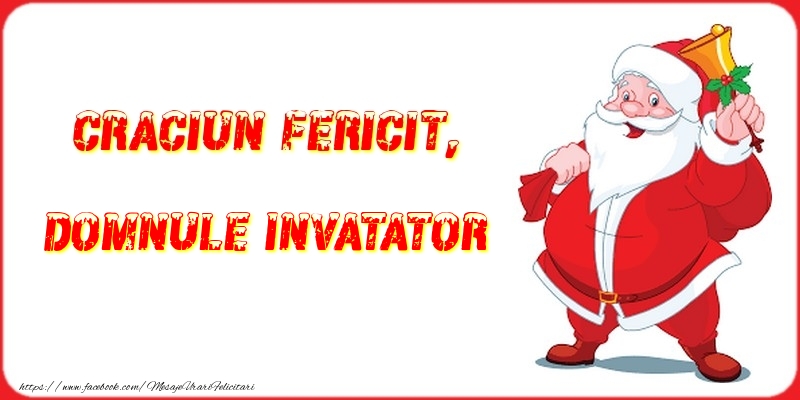 Felicitari de Craciun pentru Invatator - Craciun Fericit, domnule invatator