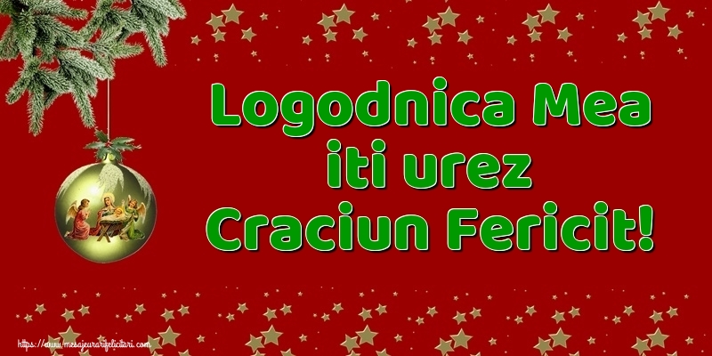 Felicitari de Craciun pentru Logodnica - Logodnica mea iti urez Craciun Fericit!