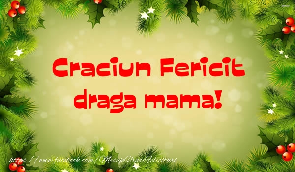Felicitari de Craciun pentru Mama - Craciun Fericit draga mama!