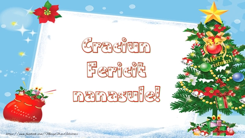 Felicitari de Craciun pentru Nas - Craciun Fericit nanasule!