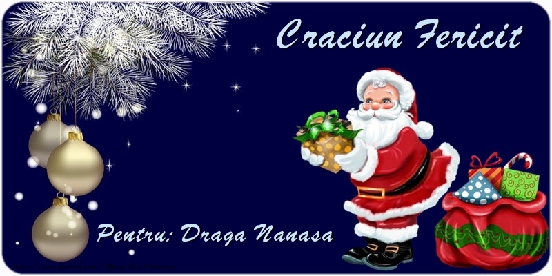 Felicitari de Craciun pentru Nasa - Craciun Fericit draga nanasa