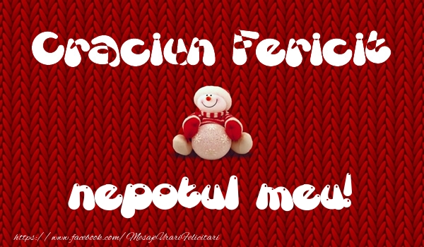 Felicitari de Craciun pentru Nepot - Craciun Fericit nepotul meu!