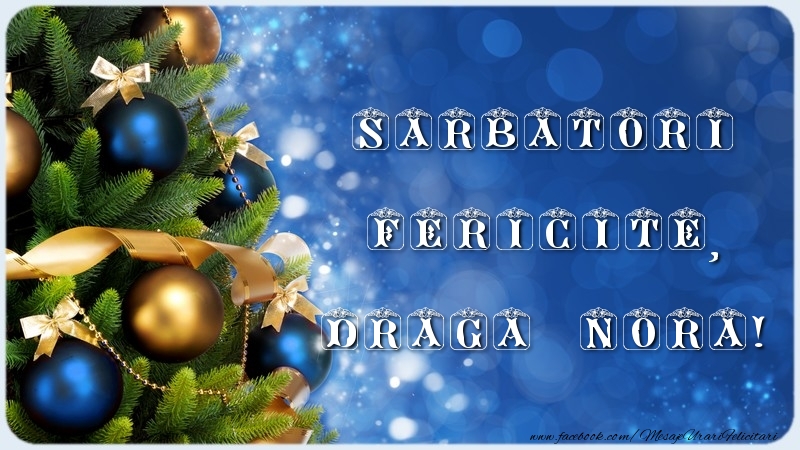 Felicitari de Craciun pentru Nora - Sarbatori Fericite, draga nora