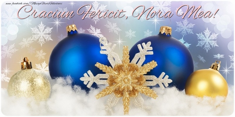 Felicitari de Craciun pentru Nora - Craciun Fericit, nora mea!