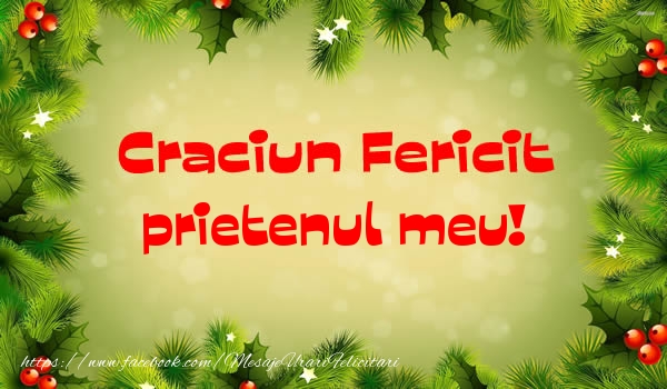 Felicitari de Craciun pentru Prieten - Craciun Fericit prietenul meu!