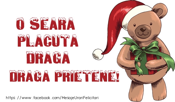 Felicitari de Craciun pentru Prieten - O seara placuta draga draga prietene!