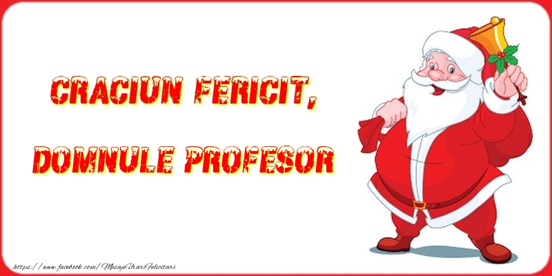 Felicitari de Craciun pentru Profesor - Craciun Fericit, domnule profesor