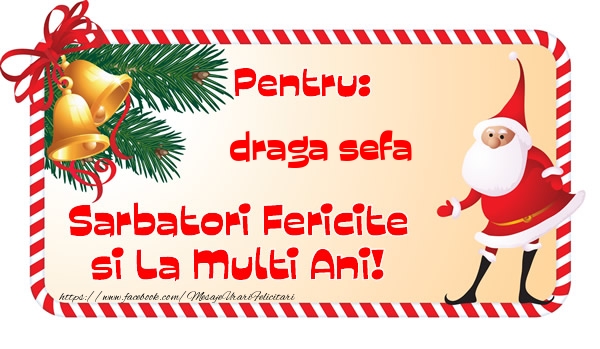 Felicitari de Craciun pentru Sefa - Pentru: draga sefa Sarbatori Fericite si La Multi Ani!