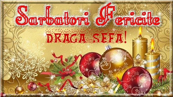 Felicitari de Craciun pentru Sefa - Sarbatori fericite draga sefa!