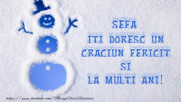 Felicitari de Craciun pentru Sefa - Sefa iti doresc un Craciun Fericit si La multi ani!