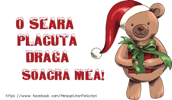 Felicitari de Craciun pentru Soacra - O seara placuta draga soacra mea!