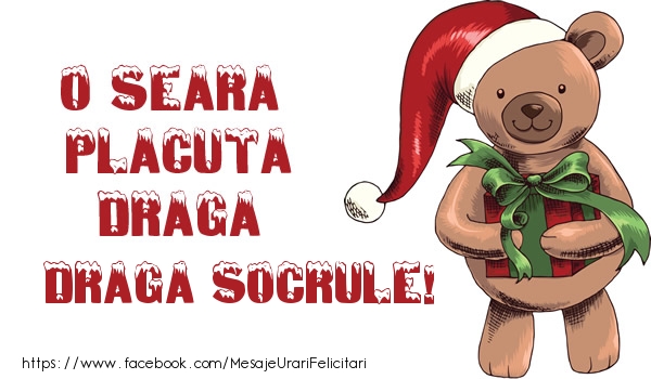 Felicitari de Craciun pentru Socru - O seara placuta draga draga socrule!