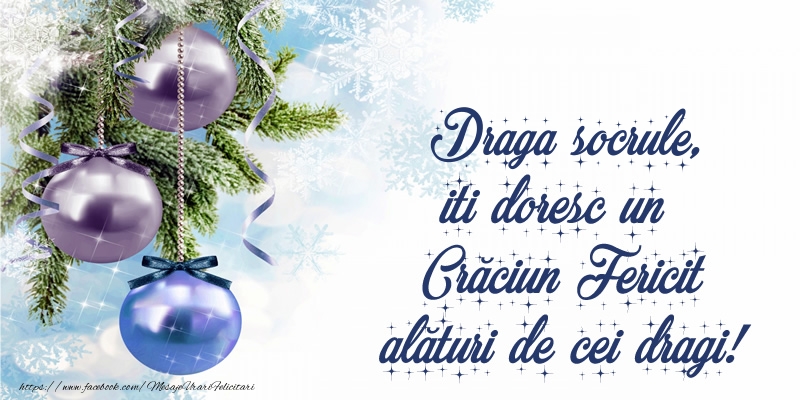 Felicitari de Craciun pentru Socru - Draga socrule, iti doresc un Crăciun Fericit alături de cei dragi!