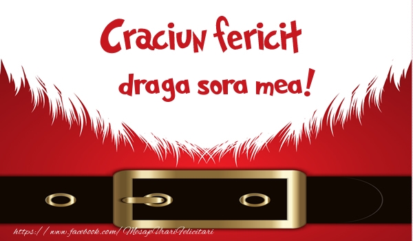 Felicitari de Craciun pentru Sora - Craciun Fericit draga sora mea!