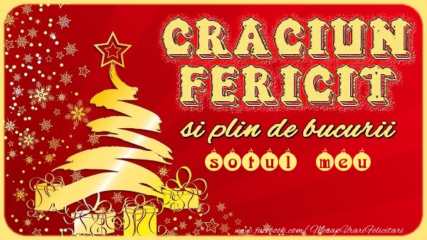 Felicitari de Craciun pentru Sot - Craciun Fericit si plin de bucurii sotul meu