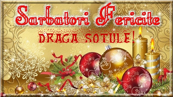 Felicitari de Craciun pentru Sot - Sarbatori fericite draga sotule!