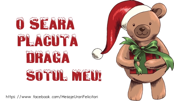 Felicitari de Craciun pentru Sot - O seara placuta draga sotul meu!