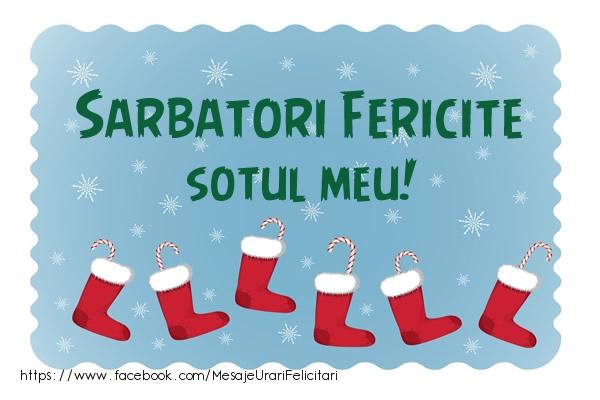 Felicitari de Craciun pentru Sot - Sarbatori fericite sotul meu!