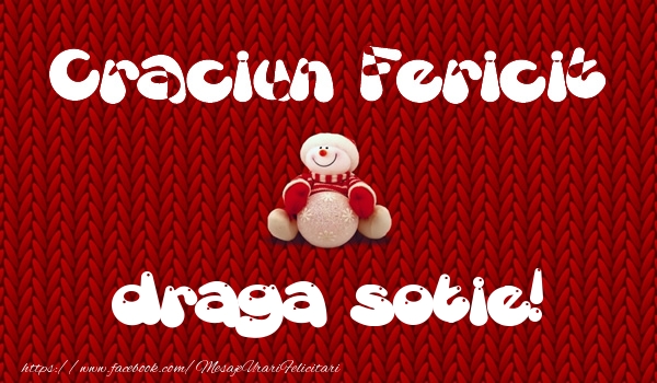 Felicitari de Craciun pentru Sotie - Craciun Fericit draga sotie!