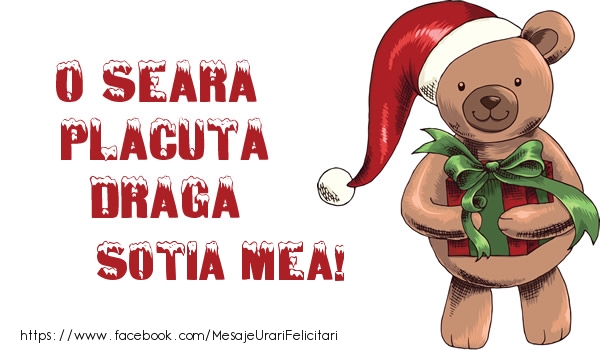 Felicitari de Craciun pentru Sotie - O seara placuta draga sotia mea!