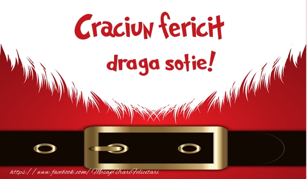 Felicitari de Craciun pentru Sotie - Craciun Fericit draga sotie!