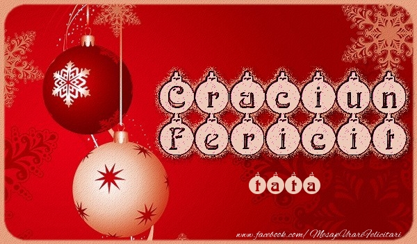 Felicitari de Craciun pentru Tata - Craciun Fericit tata
