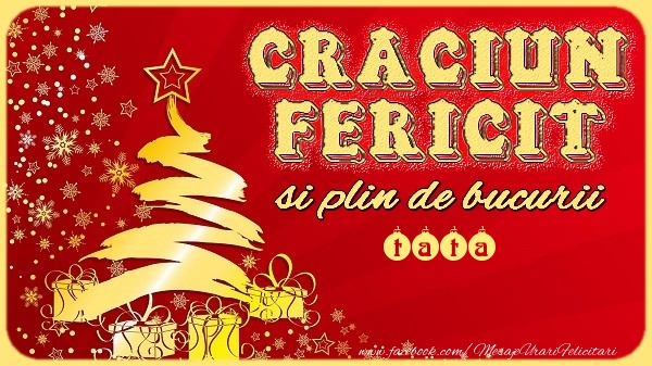 Felicitari de Craciun pentru Tata - Craciun Fericit si plin de bucurii tata