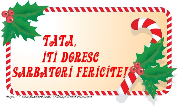 Felicitari de Craciun pentru Tata - Tata Iti Doresc Sarbatori Fericite!