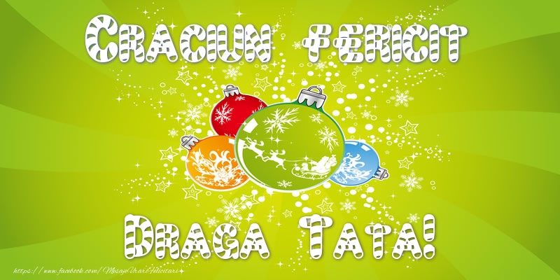 Felicitari de Craciun pentru Tata - Craciun Fericit draga tata!