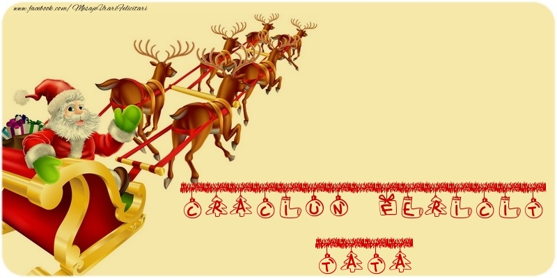 Felicitari de Craciun pentru Tata - CRACIUN FERICIT tata