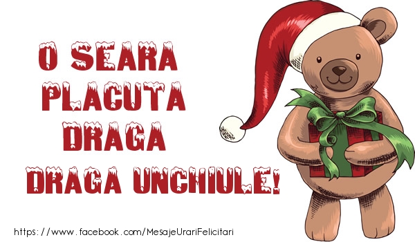 Felicitari de Craciun pentru Unchi - O seara placuta draga draga unchiule!