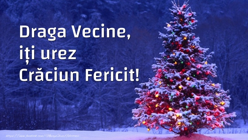 Felicitari de Craciun pentru Vecin - Draga vecine, iți urez Crăciun Fericit!