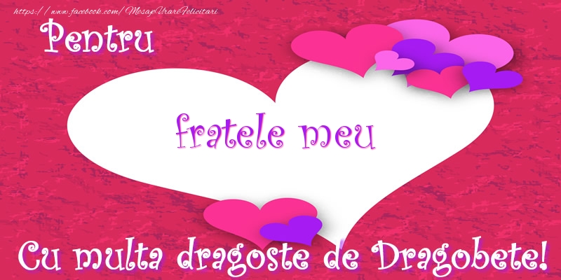 Felicitari de Dragobete pentru Frate - Pentru fratele meu Cu multa dragoste de Dragobete!