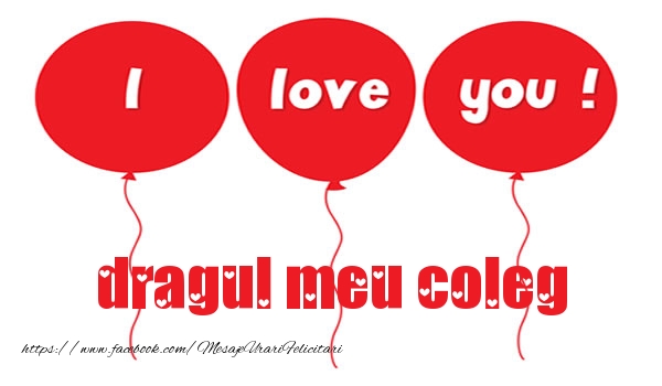 Felicitari de dragoste pentru Coleg - I love you dragul meu coleg