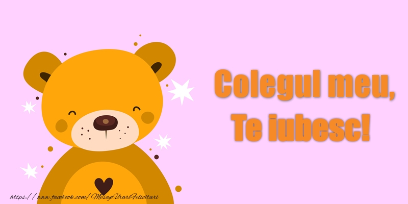 Felicitari de dragoste pentru Coleg - Colegul meu Te iubesc!