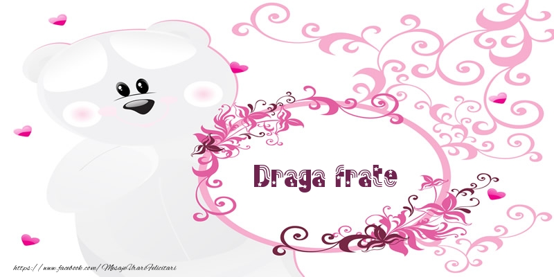 Felicitari de dragoste pentru Frate - Draga frate Te iubesc!