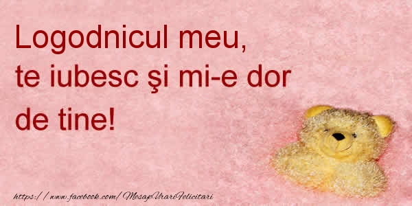 Felicitari de dragoste pentru Logodnic - Logodnicul meu te iubesc si mi-e dor de tine!
