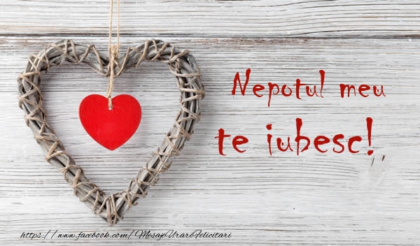 Felicitari de dragoste pentru Nepot - Nepotul meu, Te iubesc