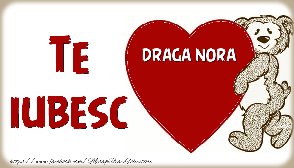 Felicitari de dragoste pentru Nora - Te iubesc  draga nora