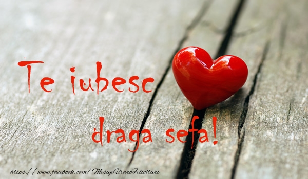 Felicitari de dragoste pentru Sefa - Te iubesc draga sefa!