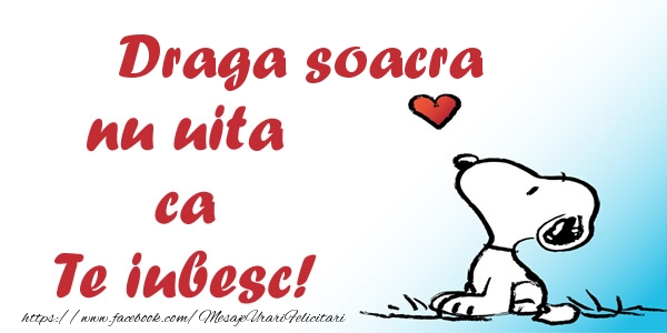 Felicitari de dragoste pentru Soacra - Draga soacra nu uita ca Te iubesc!