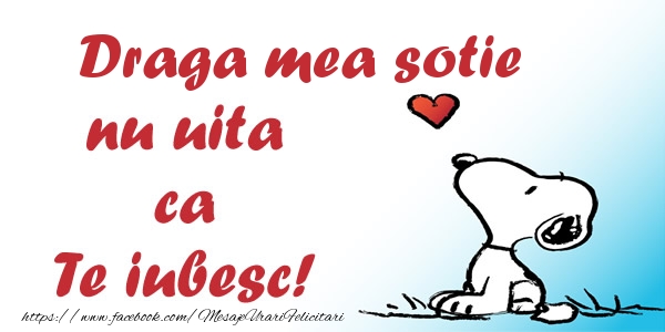 Felicitari de dragoste pentru Sotie - Draga mea sotie nu uita ca Te iubesc!