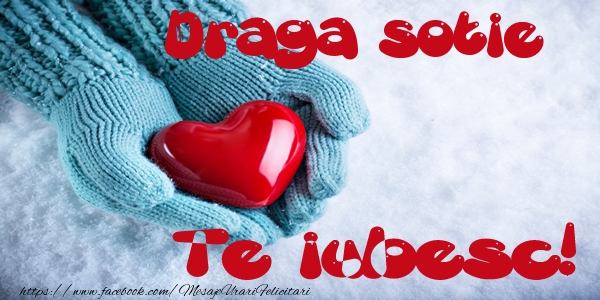 Felicitari de dragoste pentru Sotie - Draga sotie Te iubesc!