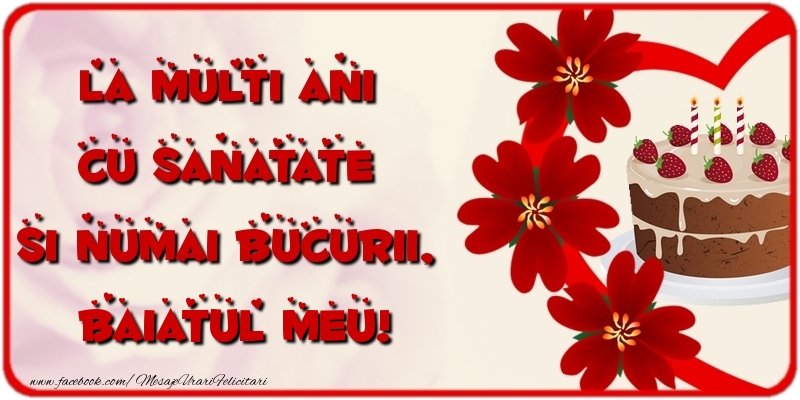 Felicitari de la multi ani pentru Baiat - La multi ani cu sanatate si numai bucurii, baiatul meu